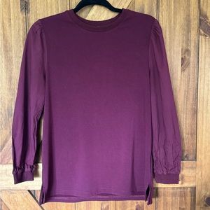 Joh Burgundy Long‎ Sleeve Blouse Size Small